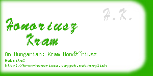 honoriusz kram business card